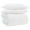 Vidaxl parure de couette avec oreiller 3 pcs plumes blanches