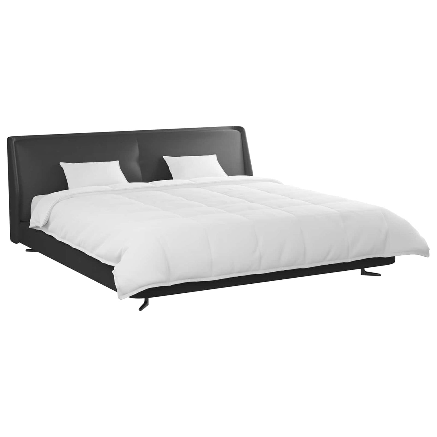 Vidaxl parure de couette avec oreiller 3 pcs plumes blanches
