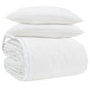 Vidaxl parure de couette avec oreiller 3 pcs plumes blanches