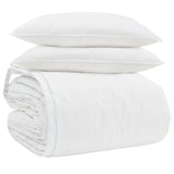Vidaxl parure de couette avec oreiller 3 pcs plumes blanches - afbeelding 2