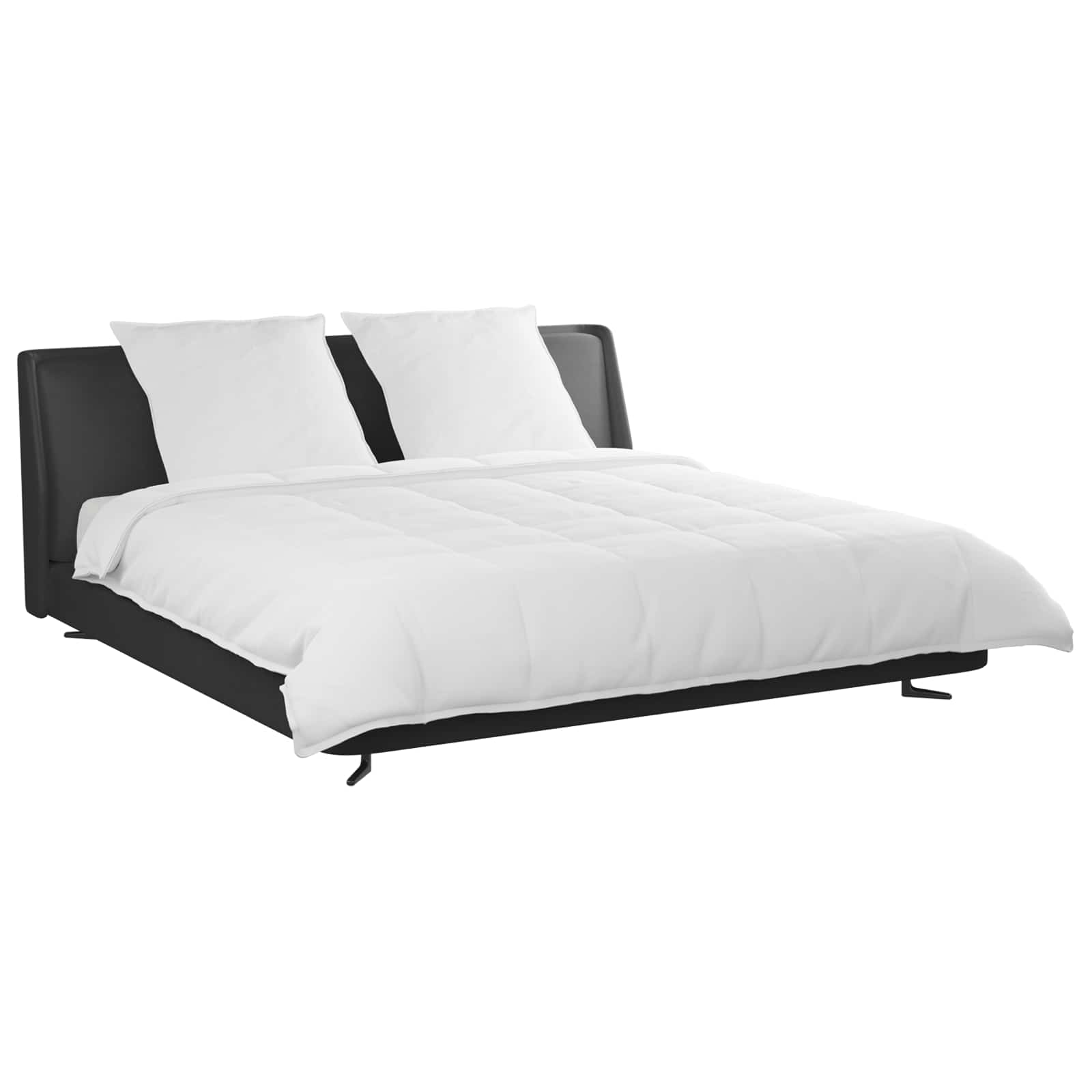 Vidaxl parure de couette avec oreiller 3 pcs plumes blanches