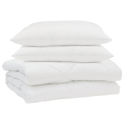Vidaxl couette d'été avec oreiller 3 pcs microfibre blanche