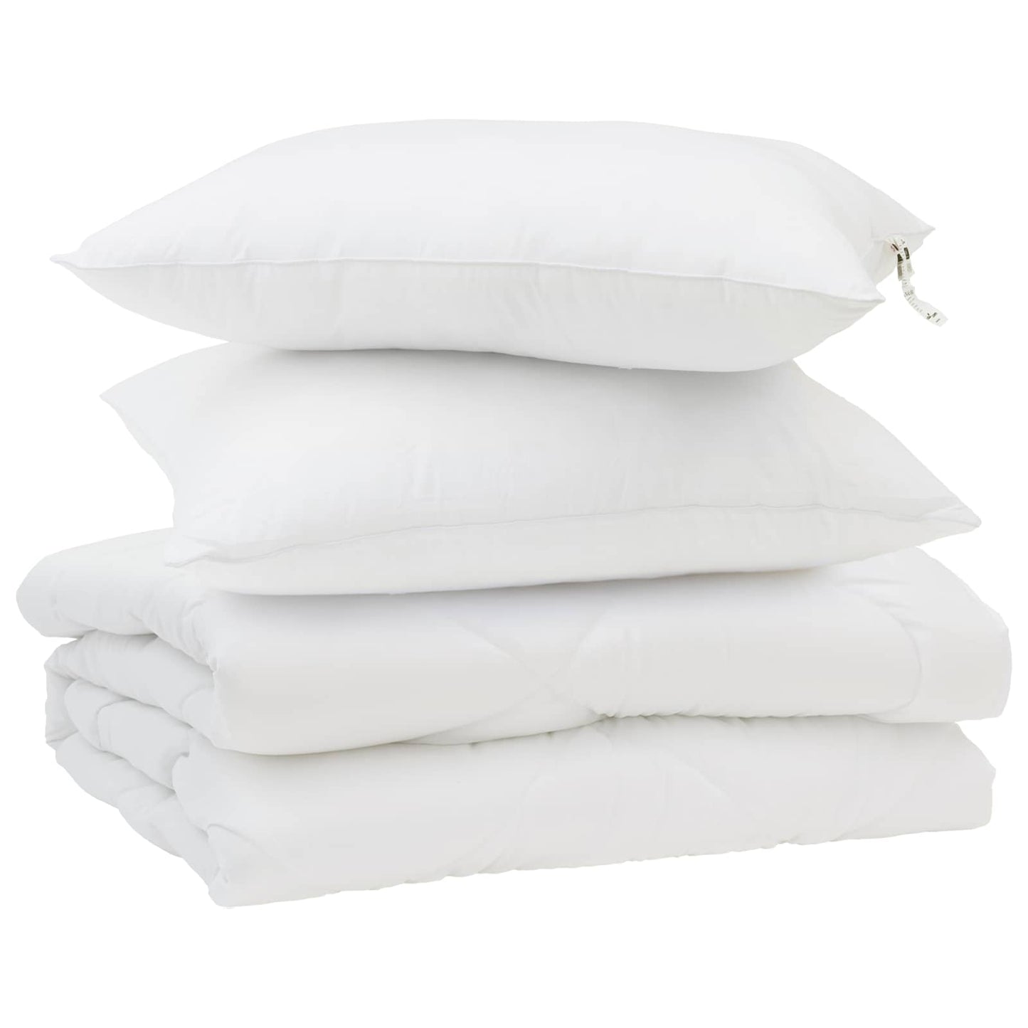 Vidaxl couette d'été avec oreiller 3 pcs microfibre blanche