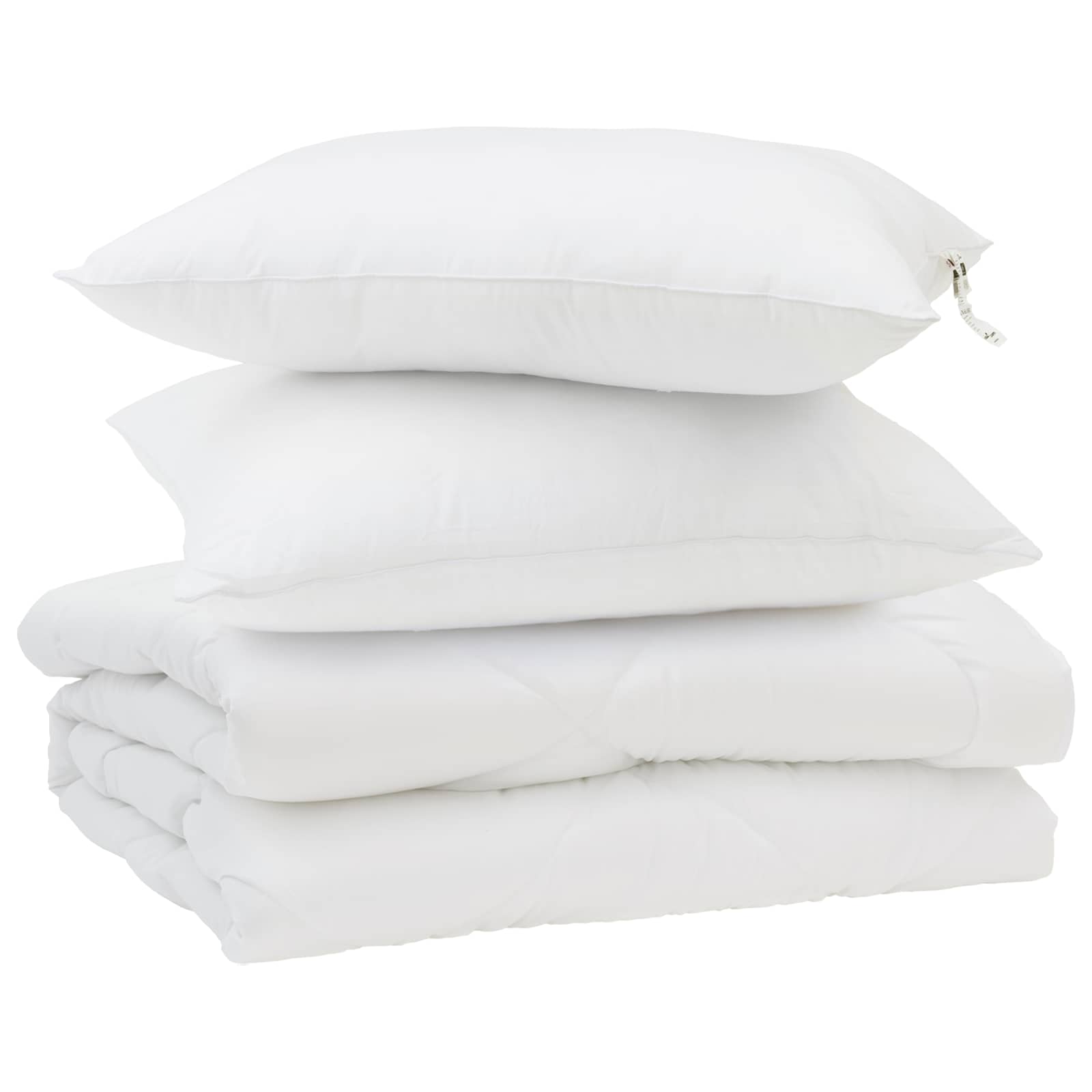 Vidaxl couette d'été avec oreiller 3 pcs microfibre blanche