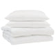 Vidaxl couette d'été avec oreiller 3 pcs microfibre blanche