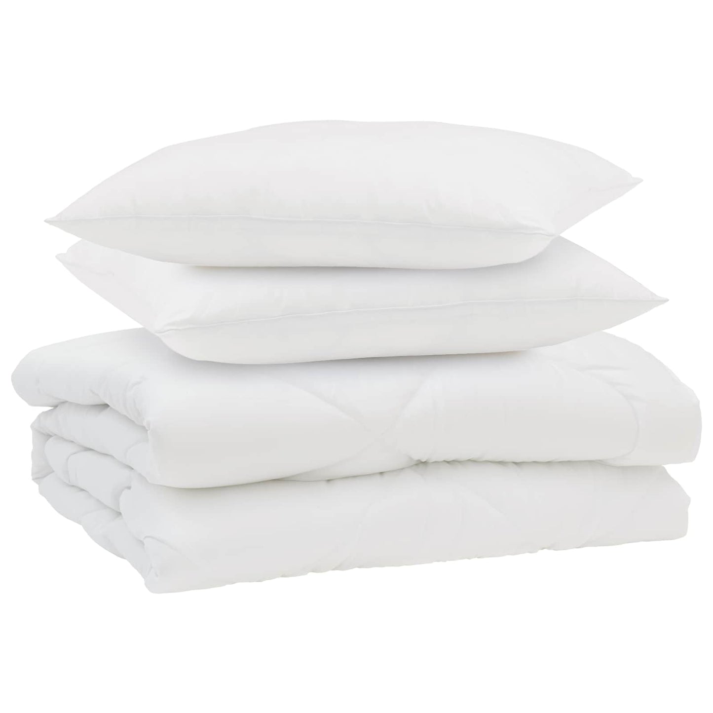 Vidaxl couette d'été avec oreiller 3 pcs microfibre blanche