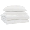Vidaxl couette d'été avec oreiller 3 pcs microfibre blanche