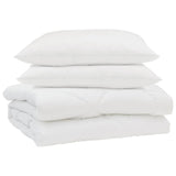 Vidaxl couette d'été avec oreiller 3 pcs microfibre blanche - afbeelding 2