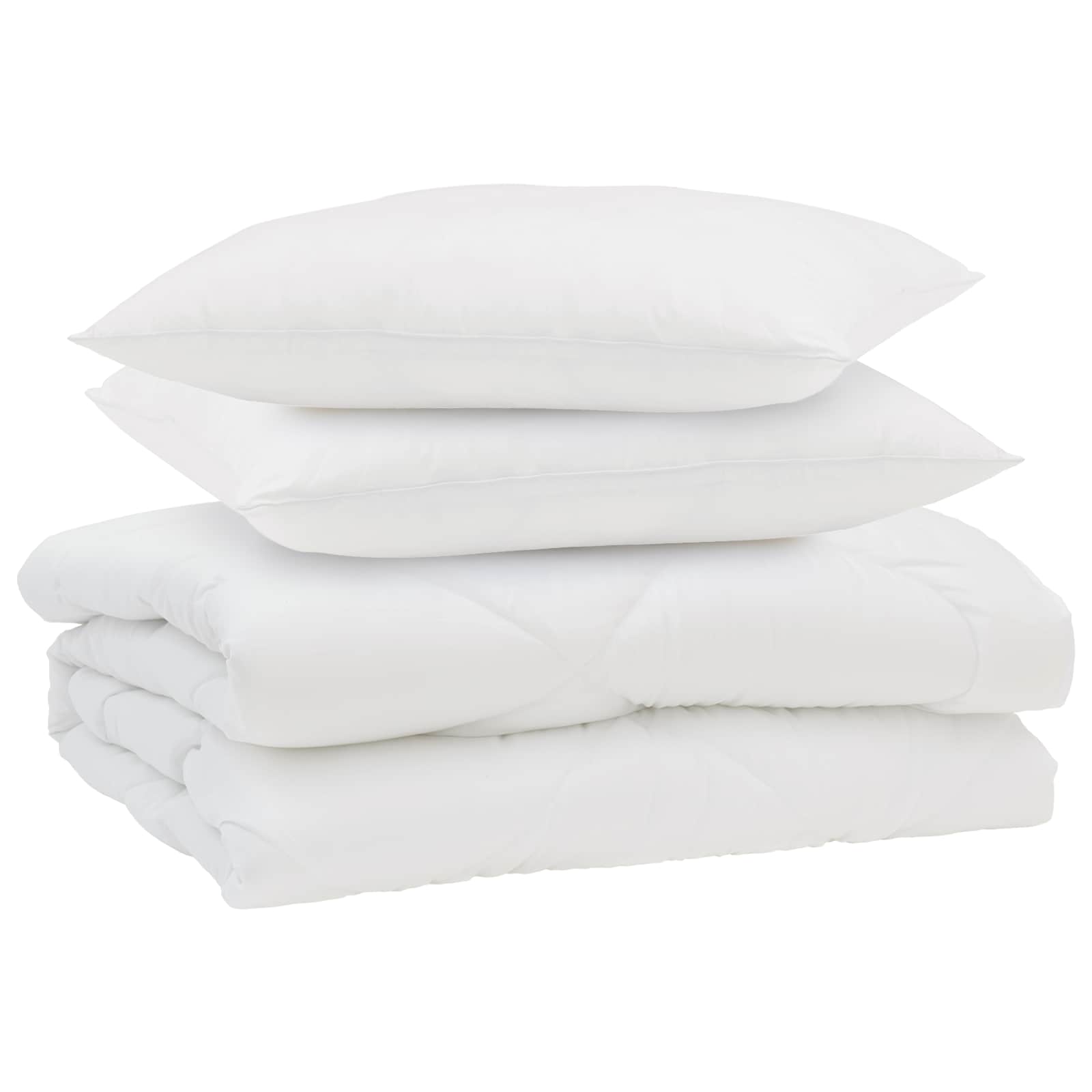 Vidaxl couette d'été avec oreiller 3 pcs microfibre blanche