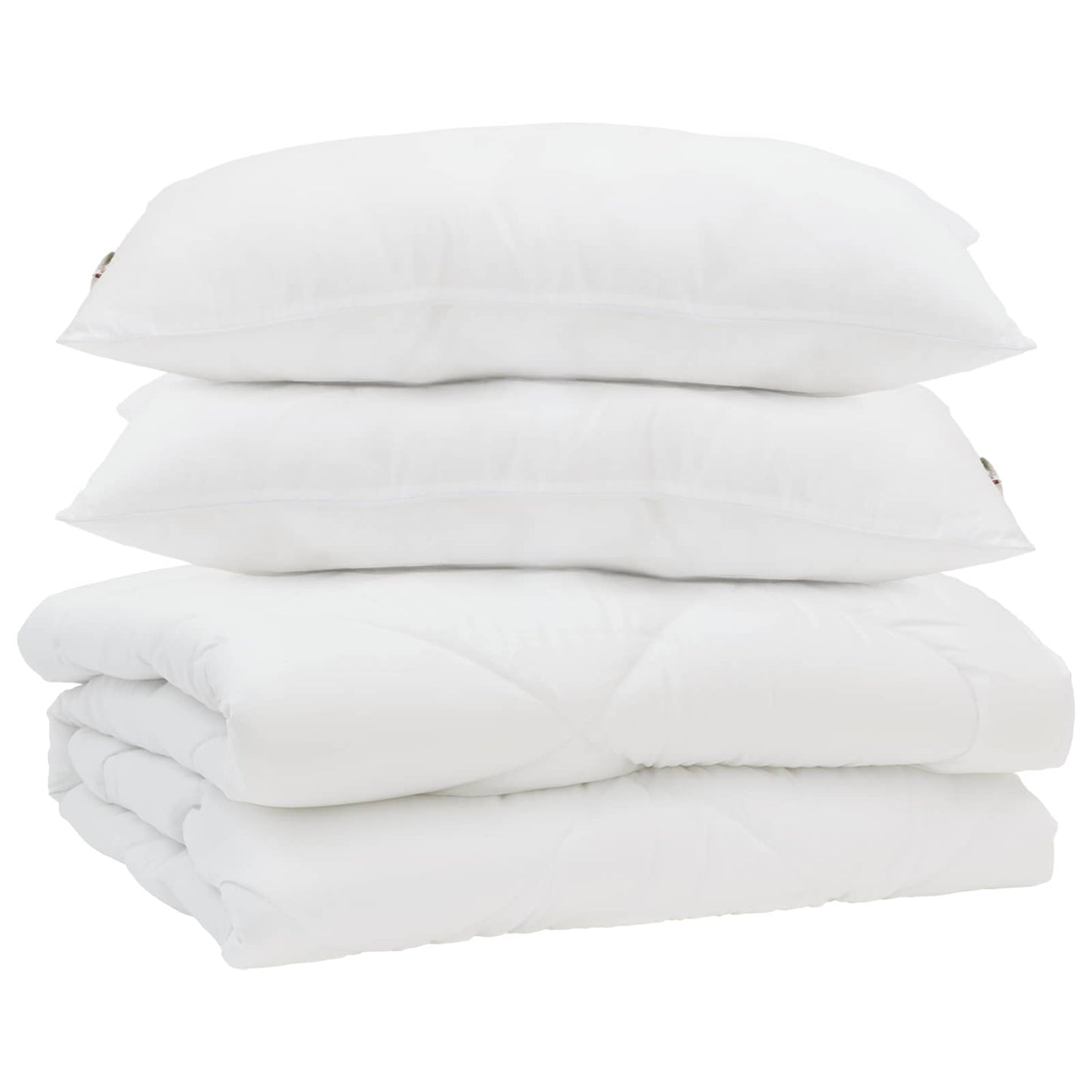 Vidaxl couette d'été avec oreiller 3 pcs microfibre blanche