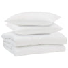 Vidaxl couette d'été avec oreiller 3 pcs microfibre blanche