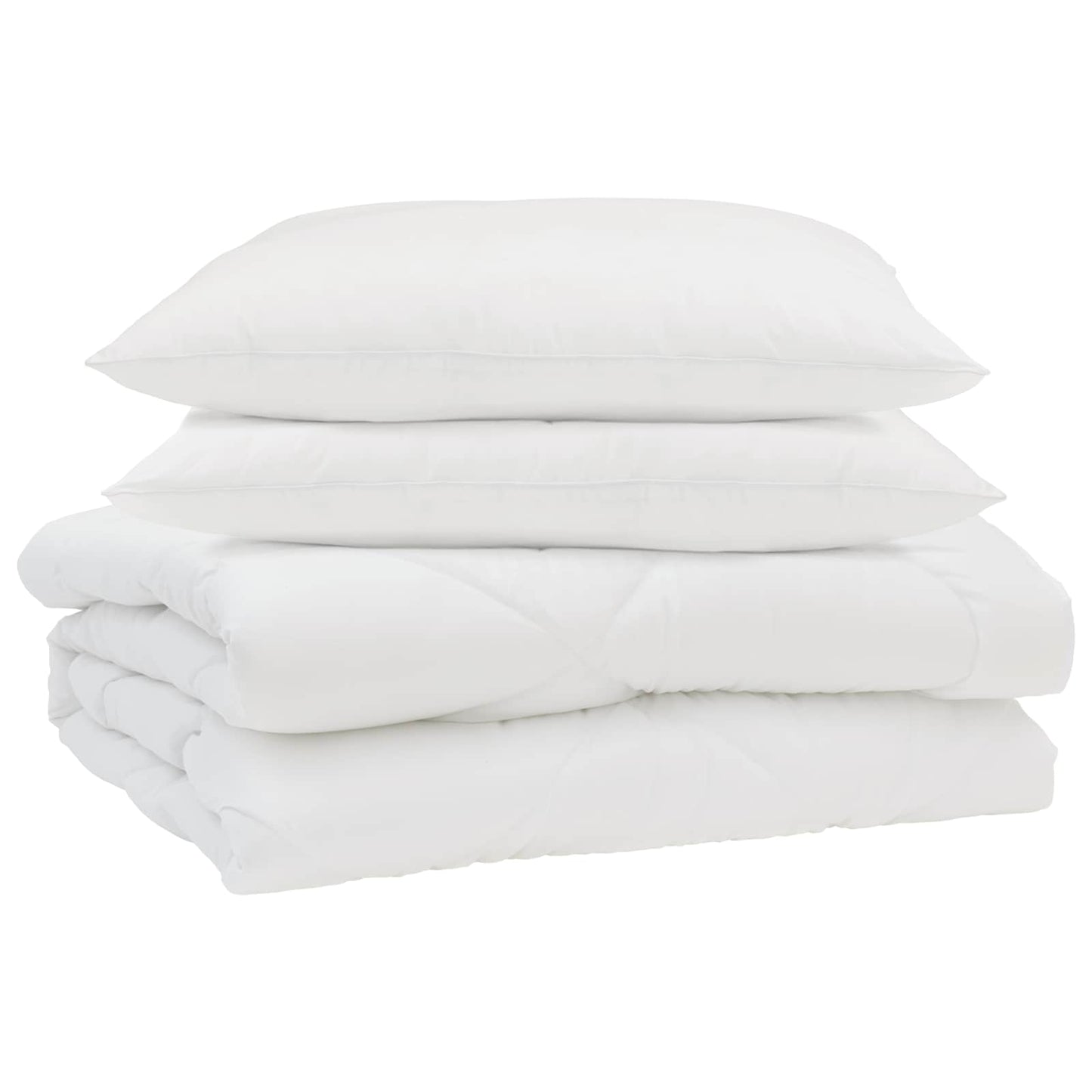 Vidaxl couette d'été avec oreiller 3 pcs microfibre blanche