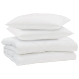 Vidaxl couette d'été avec oreiller 3 pcs microfibre blanche - afbeelding 2