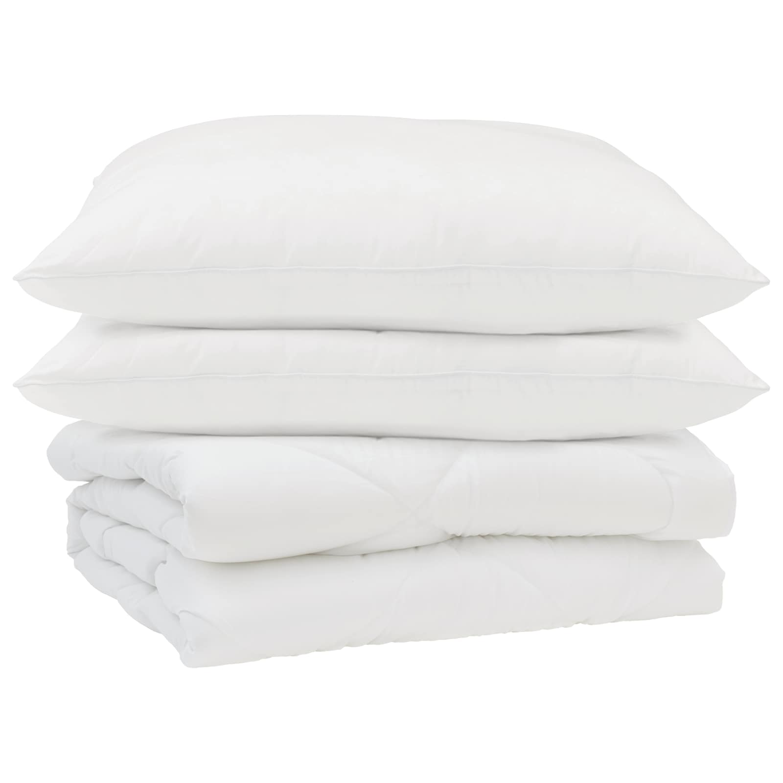 Vidaxl couette d'été avec oreiller 3 pcs microfibre blanche