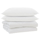 Vidaxl couette avec oreiller 3 pcs microfibre blanche - afbeelding 2