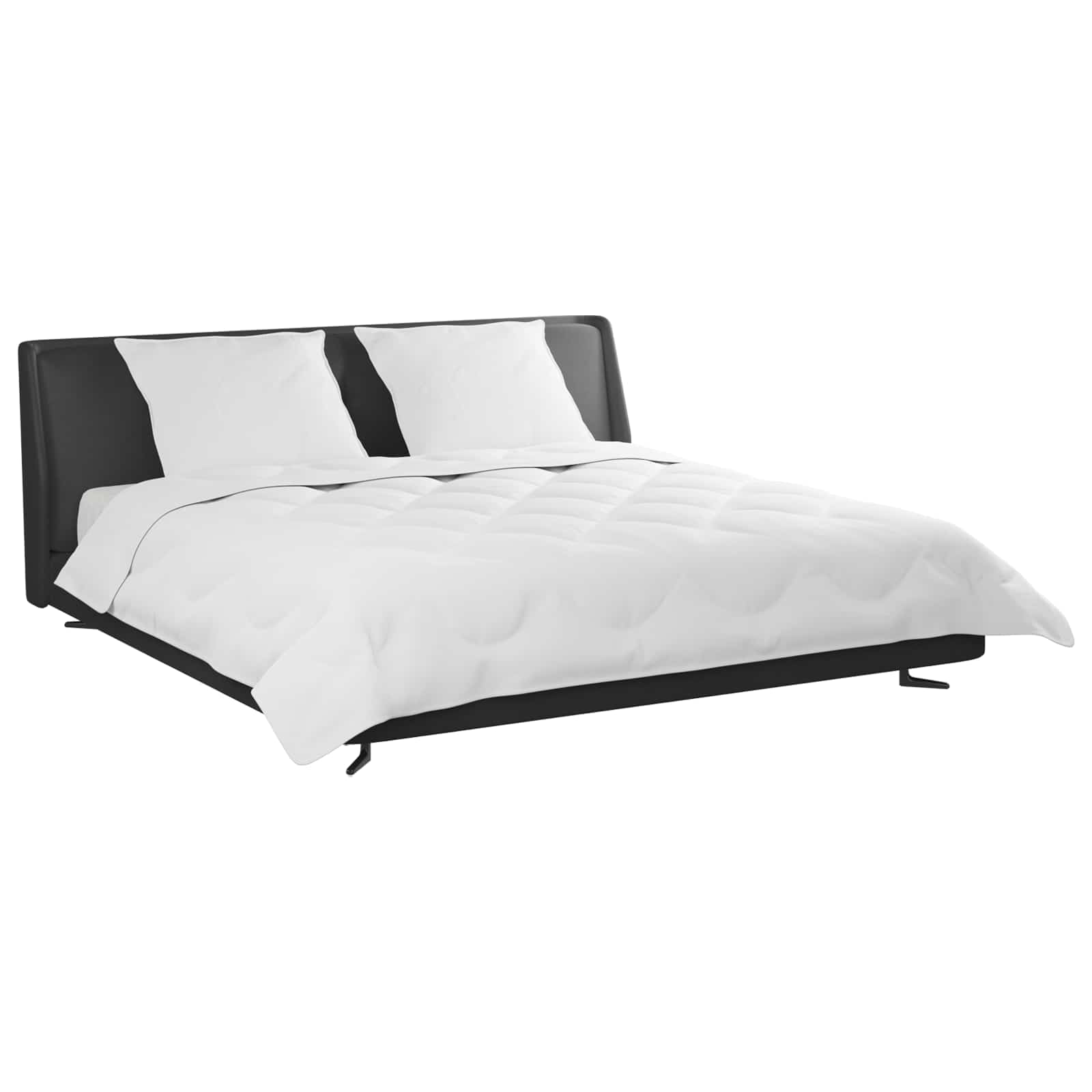 Vidaxl couette avec oreiller 3 pcs microfibre blanche