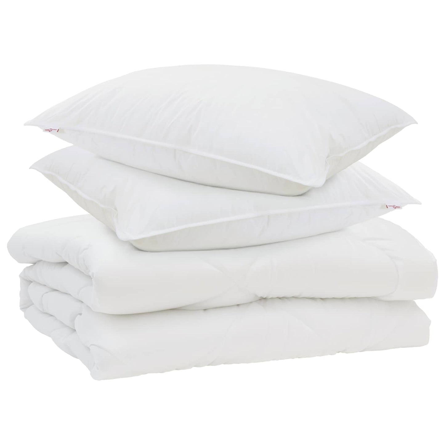 Vidaxl couette avec oreiller 3 pcs microfibre blanche