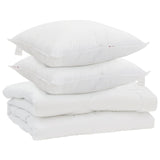 Vidaxl couette avec oreiller 3 pcs microfibre blanche - afbeelding 2