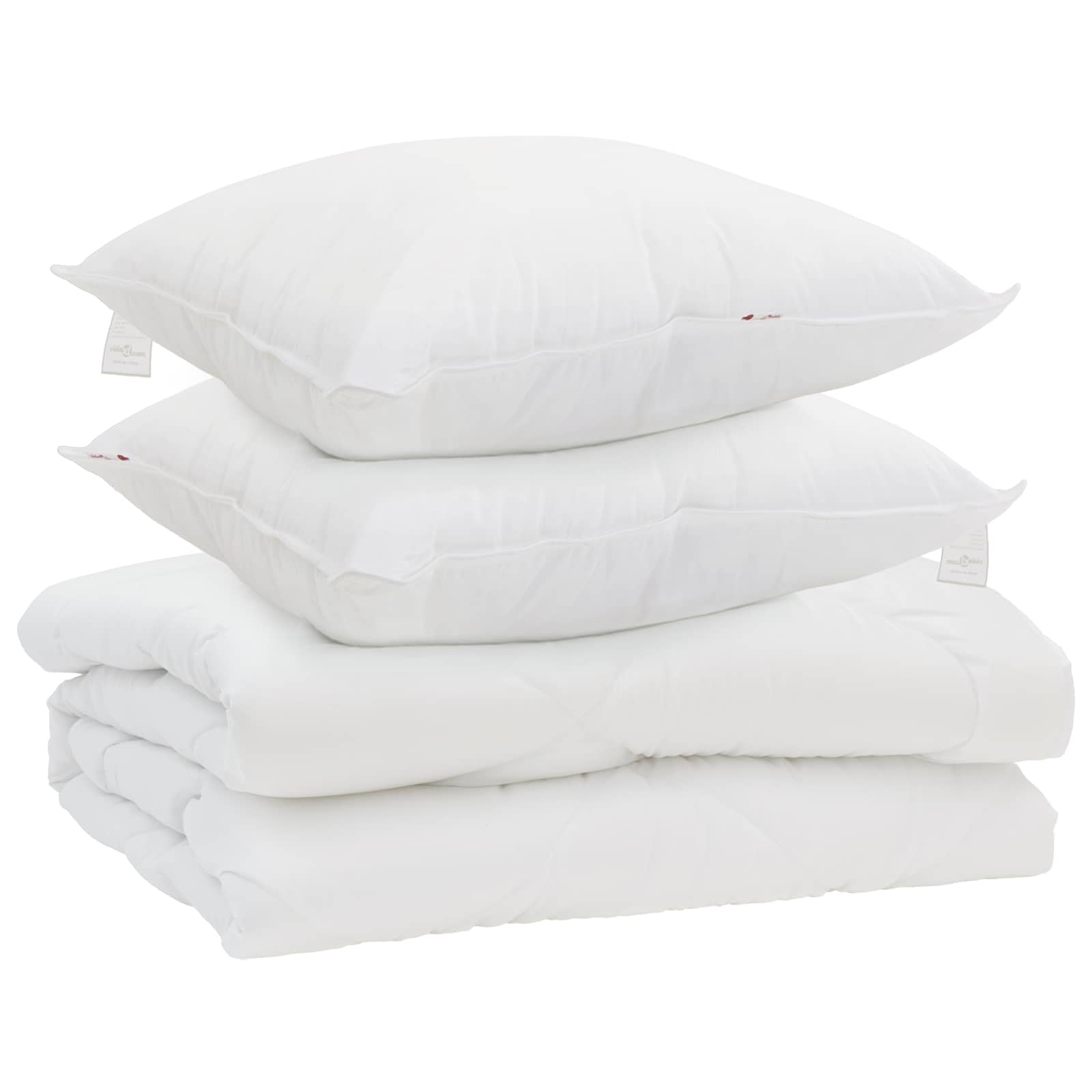 Vidaxl couette avec oreiller 3 pcs microfibre blanche