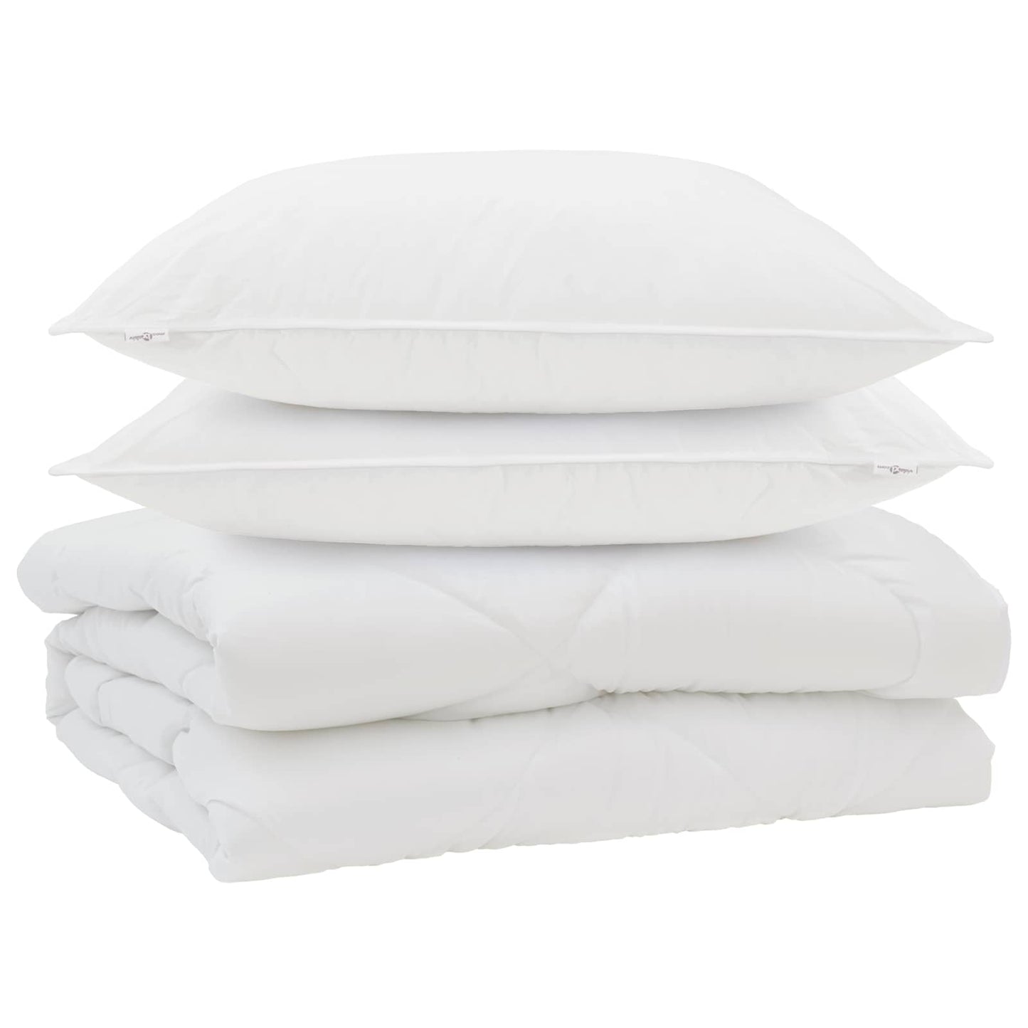 Vidaxl couette avec oreiller 3 pcs microfibre blanche