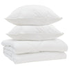 Vidaxl couette avec oreiller 3 pcs microfibre blanche