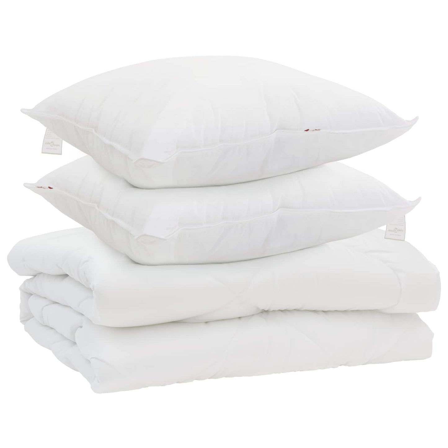 Vidaxl couette avec oreiller 3 pcs microfibre blanche