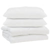 Vidaxl couette avec oreiller 3 pcs microfibre blanche