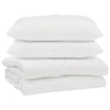 Vidaxl couette avec oreiller 3 pcs microfibre blanche