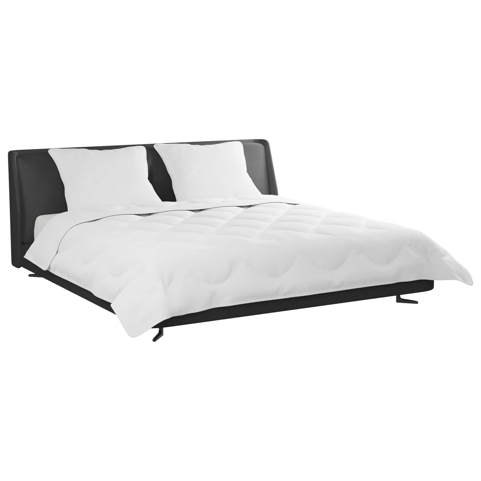 Vidaxl couette avec oreiller 3 pcs microfibre blanche
