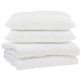 Vidaxl couette avec oreiller 3 pcs microfibre blanche - afbeelding 2
