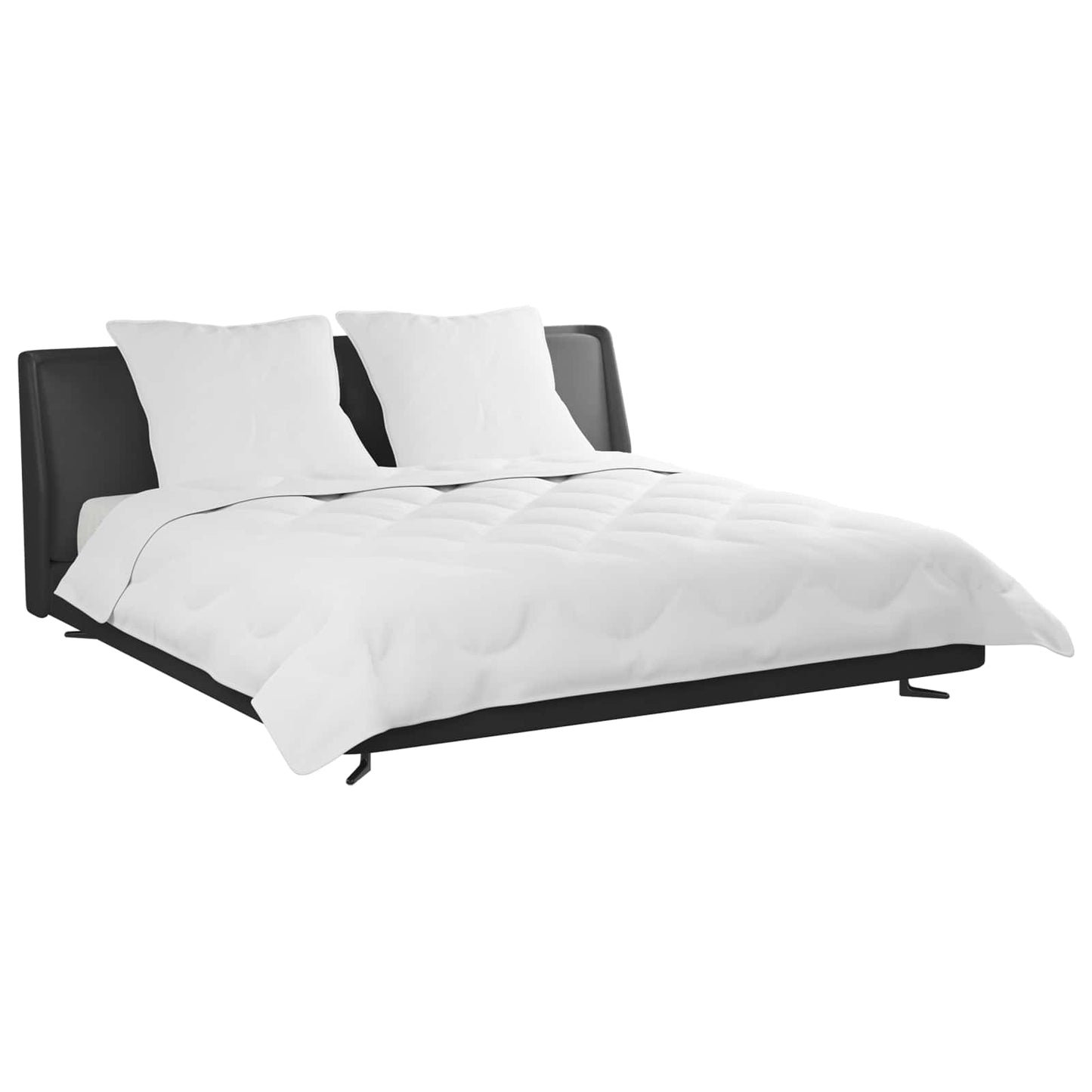 Vidaxl couette avec oreiller 3 pcs microfibre blanche