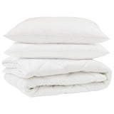 Vidaxl couette avec oreiller 3 pcs microfibre blanche - afbeelding 2
