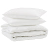 Vidaxl couette avec oreiller 3 pcs microfibre blanche
