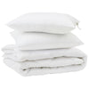 Vidaxl couette avec oreiller 3 pcs microfibre blanche