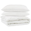 Vidaxl couette avec oreiller 3 pcs microfibre blanche