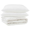 Vidaxl couette avec oreiller 3 pcs microfibre blanche