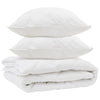 VidaXL couette toutes saisons avec oreiller 3 pcs microfibre blanche