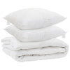 VidaXL couette toutes saisons avec oreiller 3 pcs microfibre blanche