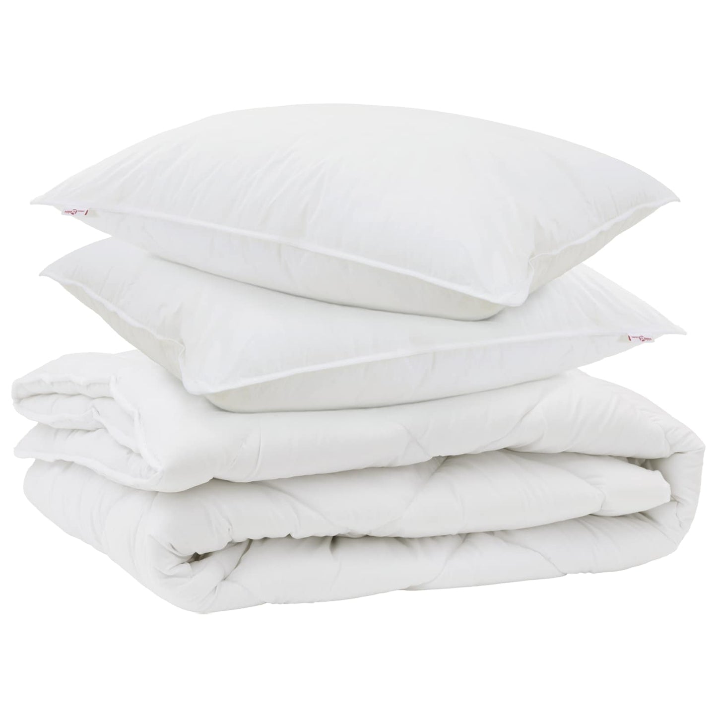 VidaXL couette toutes saisons avec oreiller 3 pcs microfibre blanche