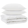 VidaXL couette toutes saisons avec oreiller 3 pcs microfibre blanche