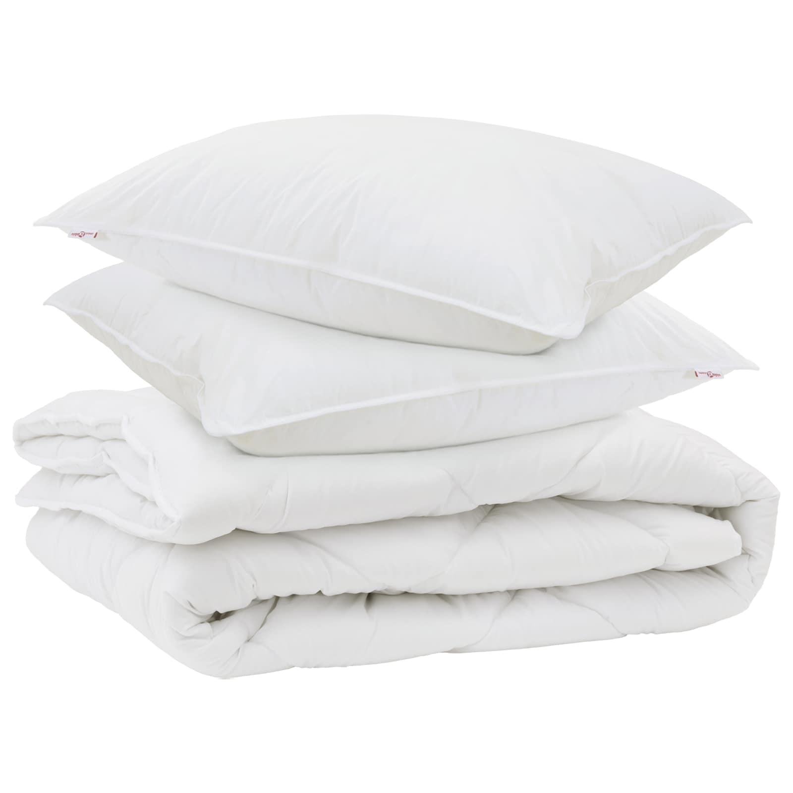 VidaXL couette toutes saisons avec oreiller 3 pcs microfibre blanche
