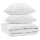 VidaXL couette toutes saisons avec oreiller 3 pcs microfibre blanche - afbeelding 2