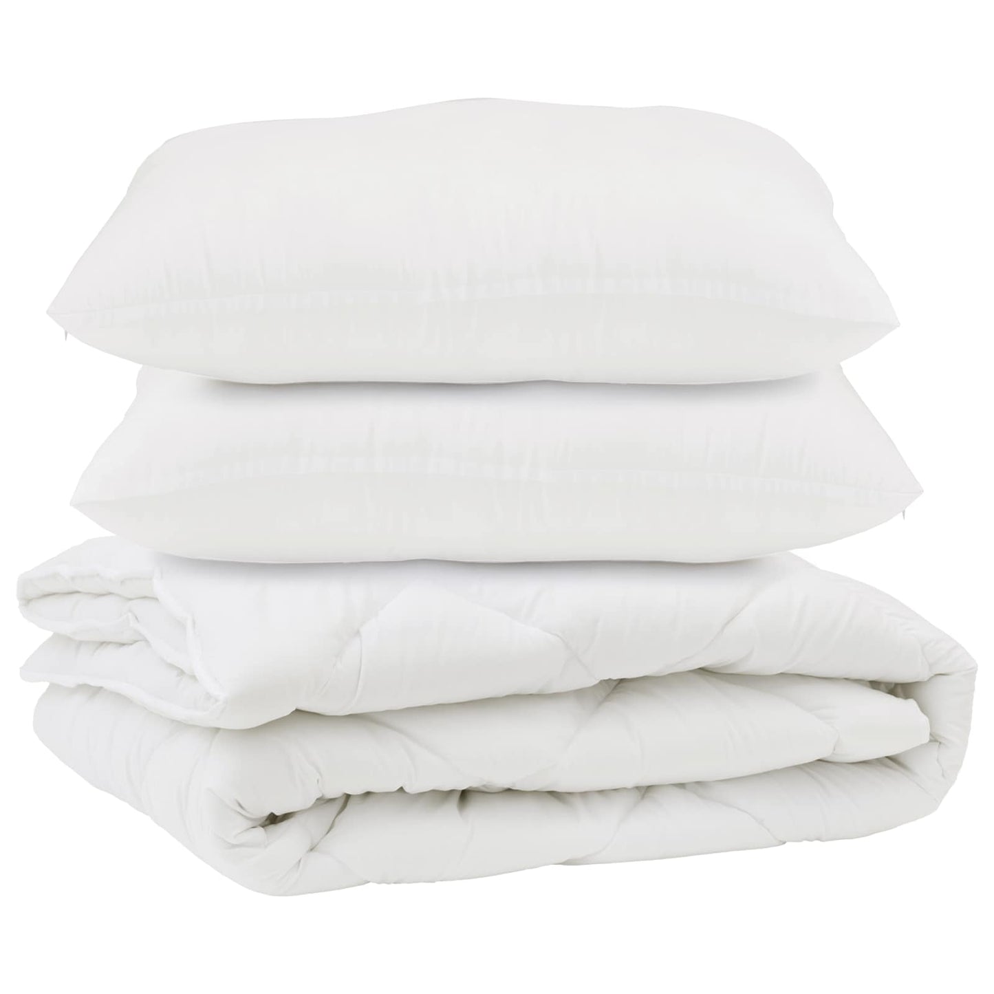 Vidaxx couette avec oreiller 3 pcs microfibre blanche