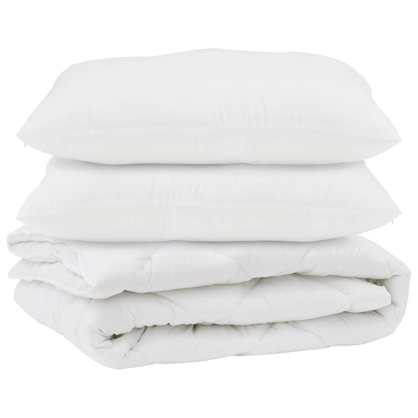 Vidaxx couette avec oreiller 3 pcs microfibre blanche