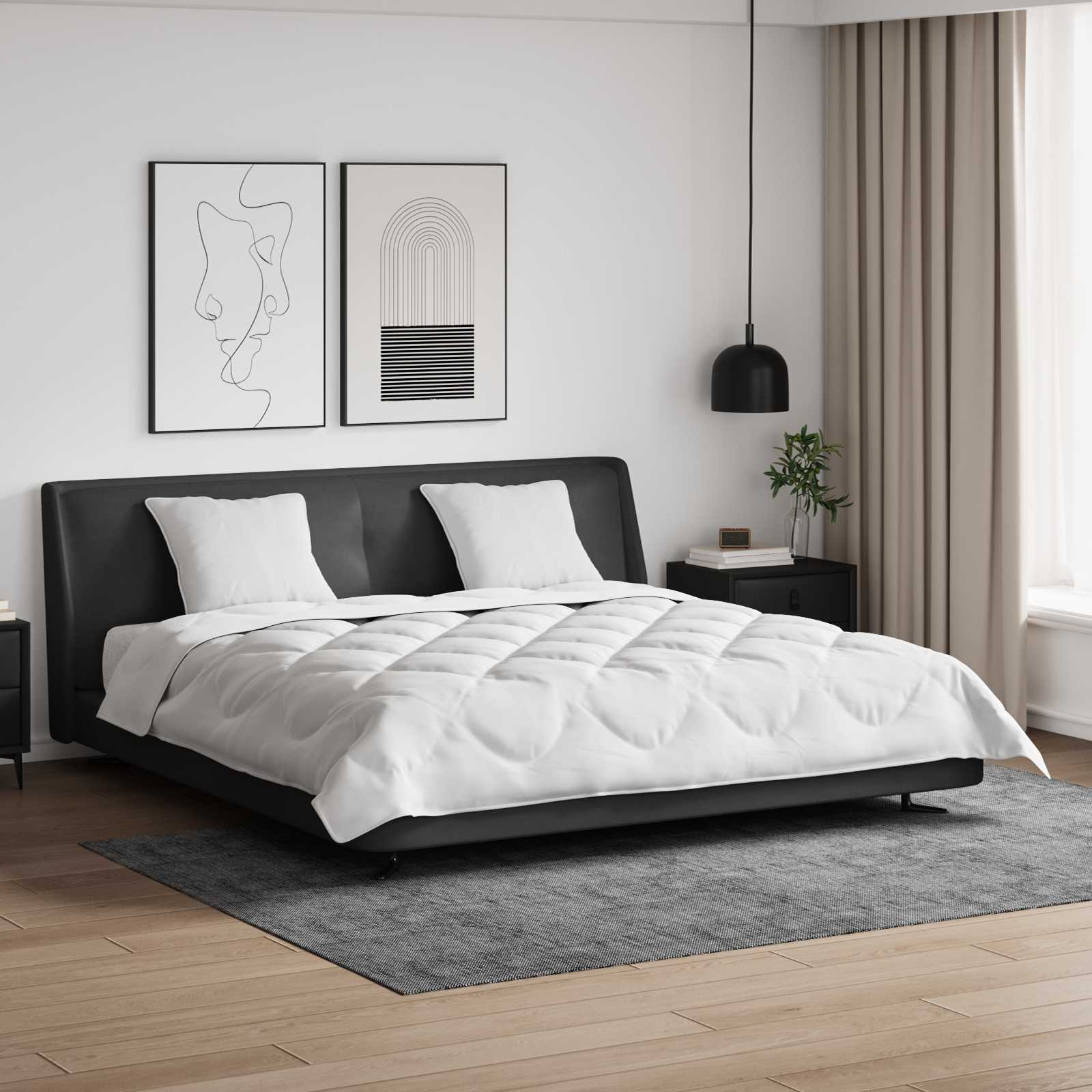 Vidaxx couette avec oreiller 3 pcs microfibre blanche