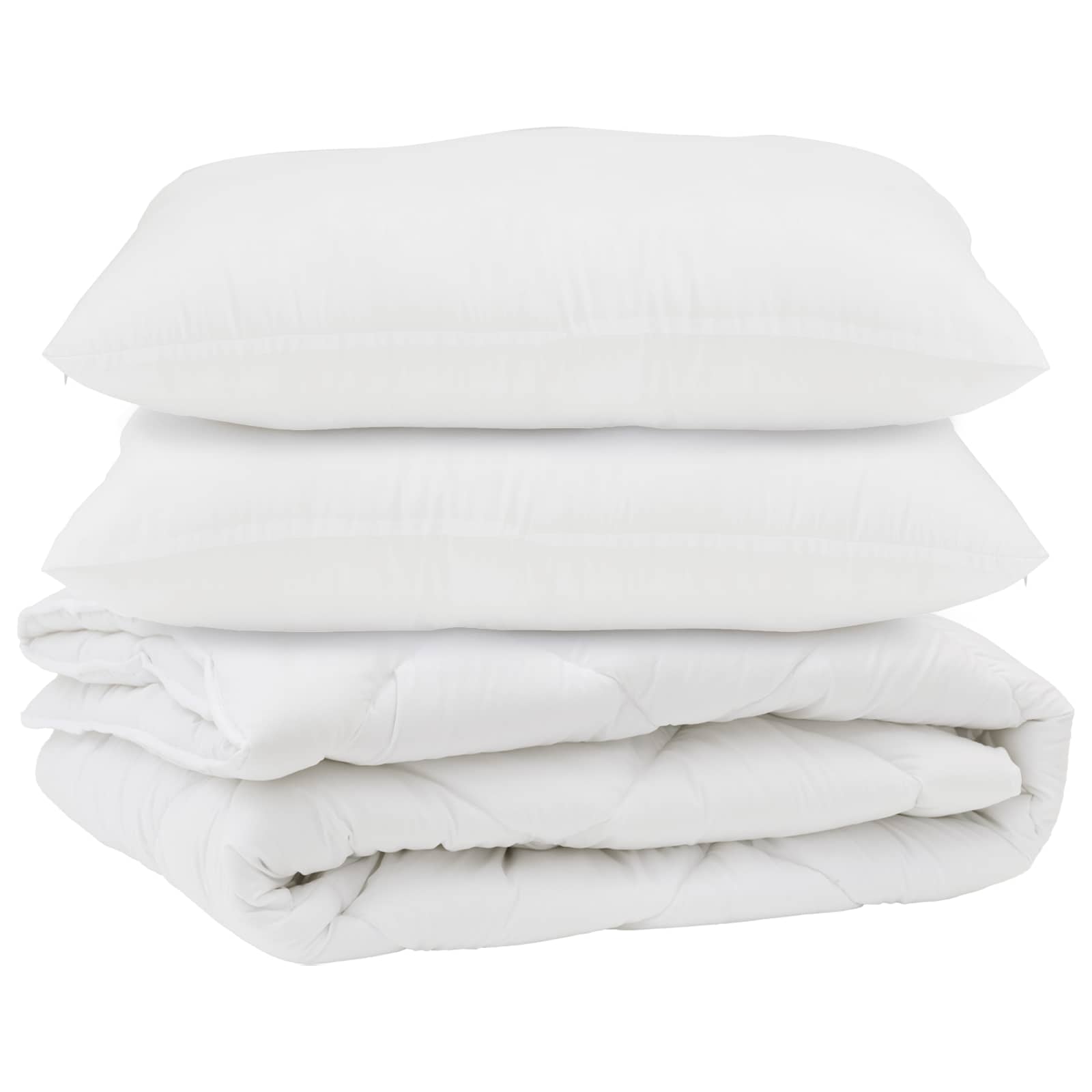 Vidaxx couette avec oreiller 3 pcs microfibre blanche