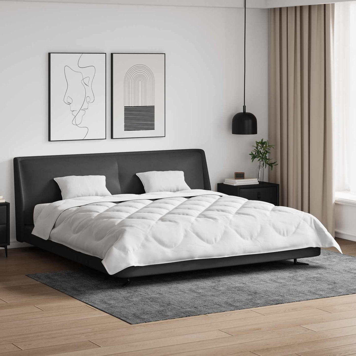 Vidaxx couette avec oreiller 3 pcs microfibre blanche