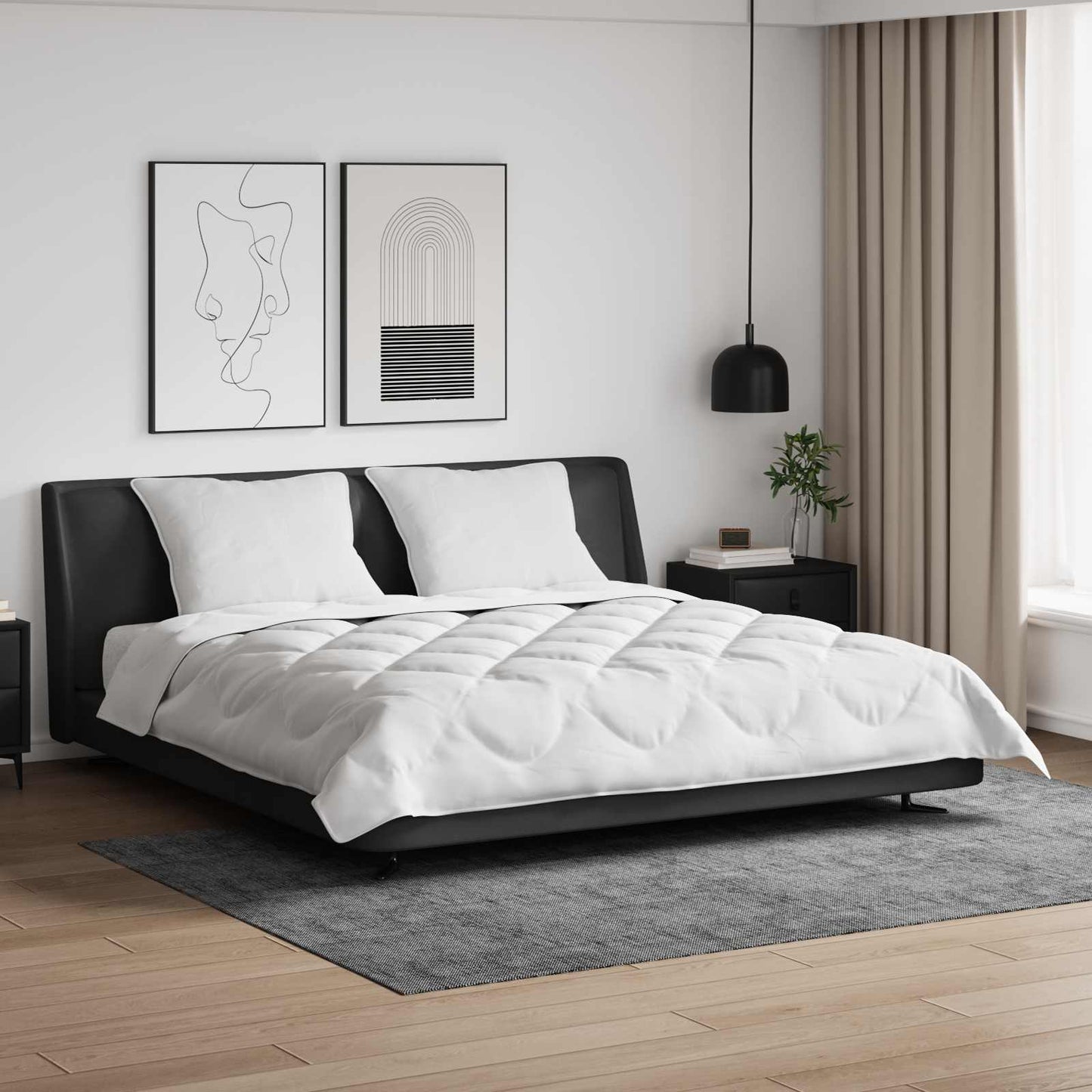 Vidaxx couette avec oreiller 3 pcs microfibre blanche
