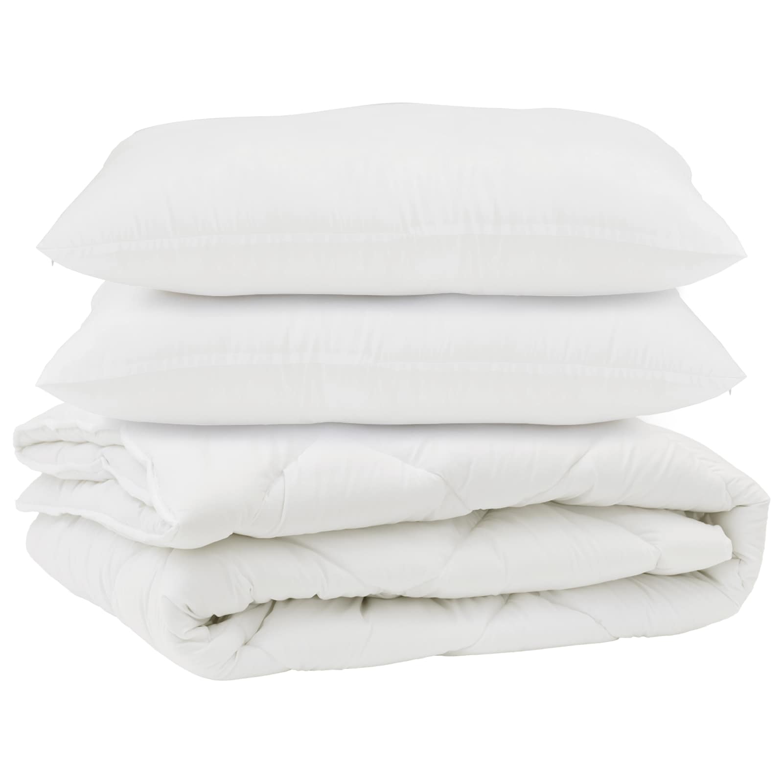 Vidaxx couette avec oreiller 3 pcs microfibre blanche