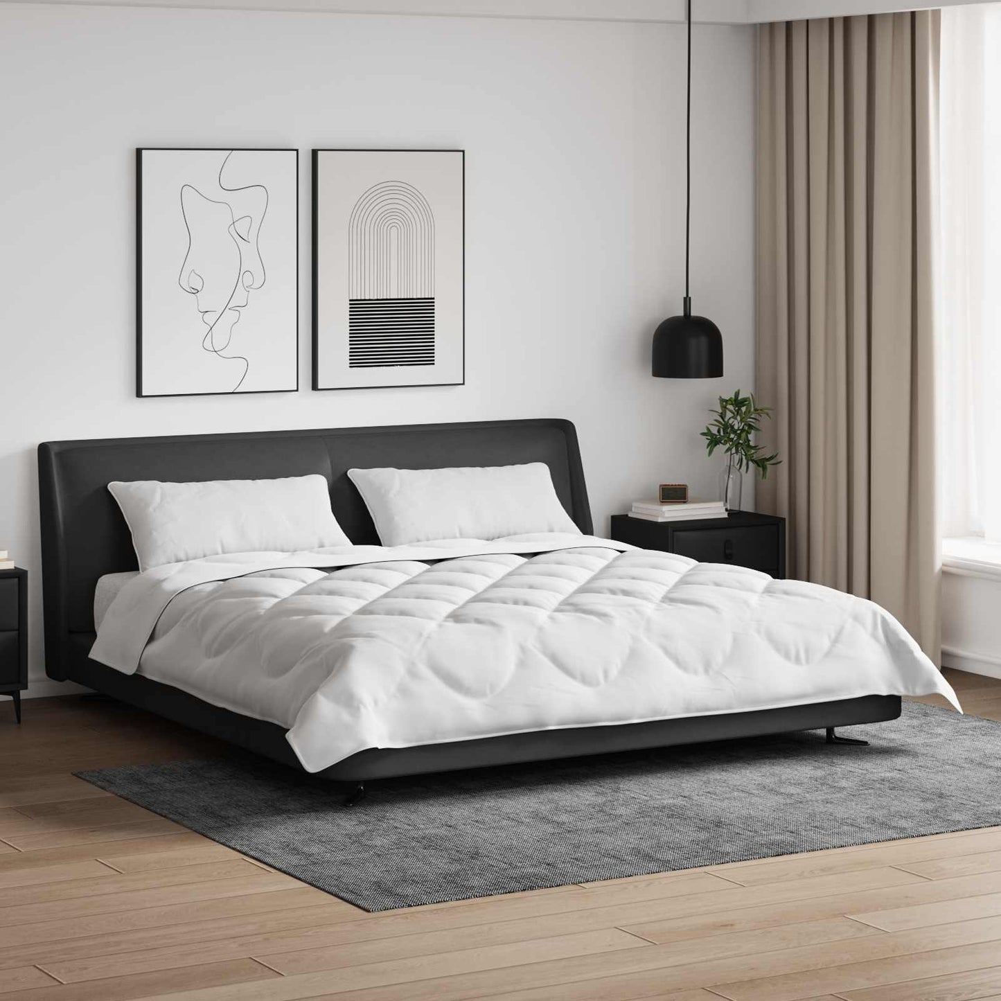 Vidaxx couette avec oreiller 3 pcs microfibre blanche